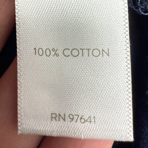 Women's J. JILL "Move Over Ina" Cotton Gauzy‎ Navy Button Down Tunic | Size MP - Picture 7 of 9